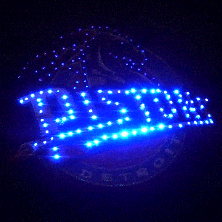Detroit Pistons Flashing Fiber Optic Cap-1