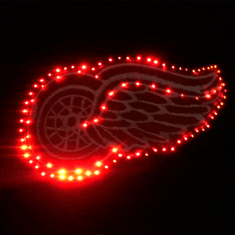 Detroit Red Wings Flashing Fiber Optic Cap-1