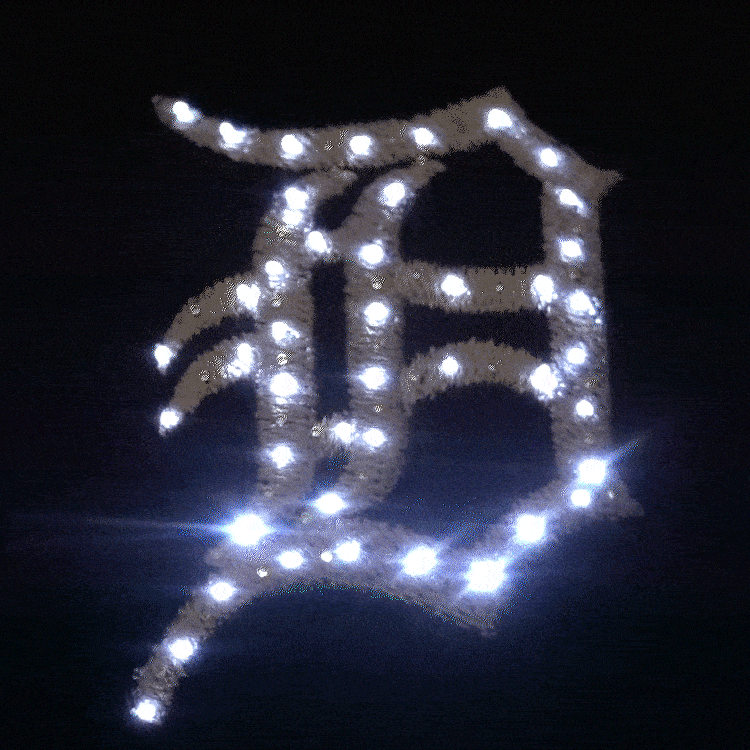 Detroit Tigers Flashing Fiber Optic Baseball Cap-1