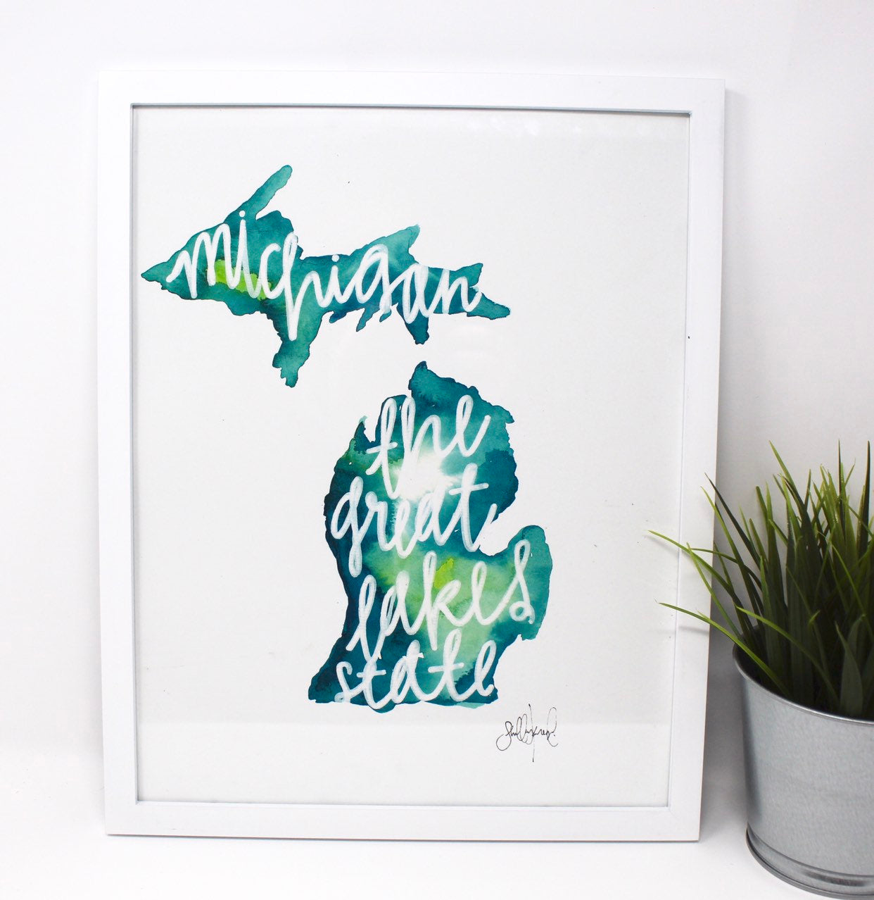 The Great Lakes State Art Print 11x14in, Wall Art, Michigan Art, Home Decor