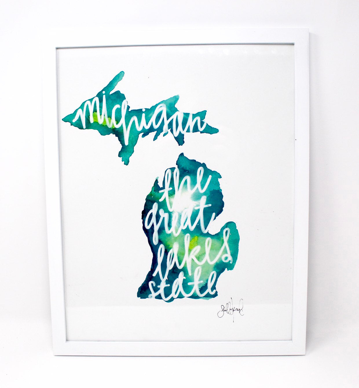 The Great Lakes State Art Print 11x14in, Wall Art, Michigan Art, Home Decor