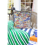 Lake Michigan Hand-Embroidered Pillow-2