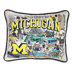 Michigan, University of Collegiate Embroidered Pillow by CatStudio-0
