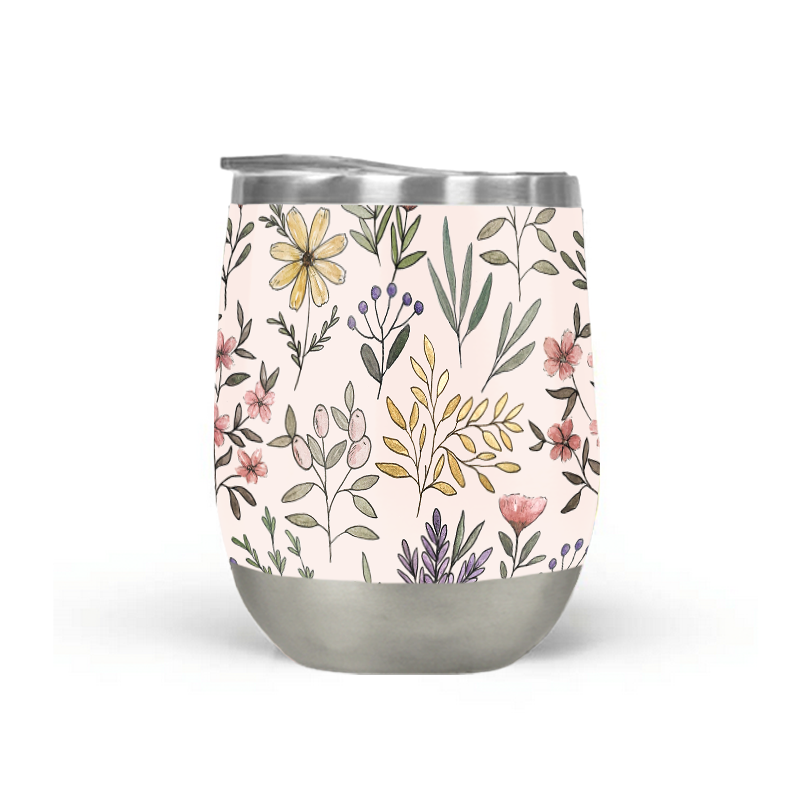 Spring Botanical Stemless Wine Tumbler